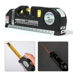 Laser Level Multipurpose Line Laser Leveler Tool Cross Line Lasers with 8FT 2.5M Measure Tape and Metric Rulers for Woodworkers