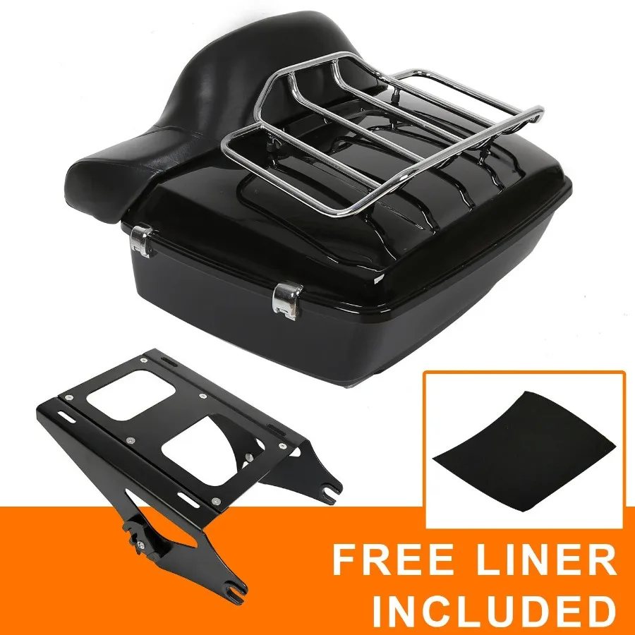 

King Trunk Backrest Rack Pack For Harley Davidson Touring Street Road Glide 14+