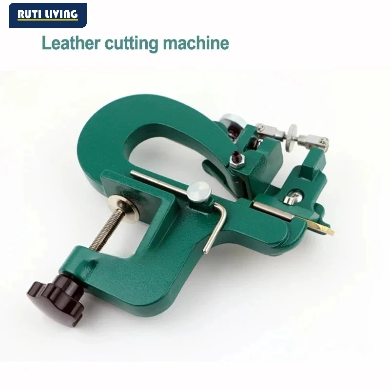Manual Leather Peeler Machine Leathercraft Edging Cutting Splitter Machine Vegetable Tanned Leathers Paring Device with15 Blade