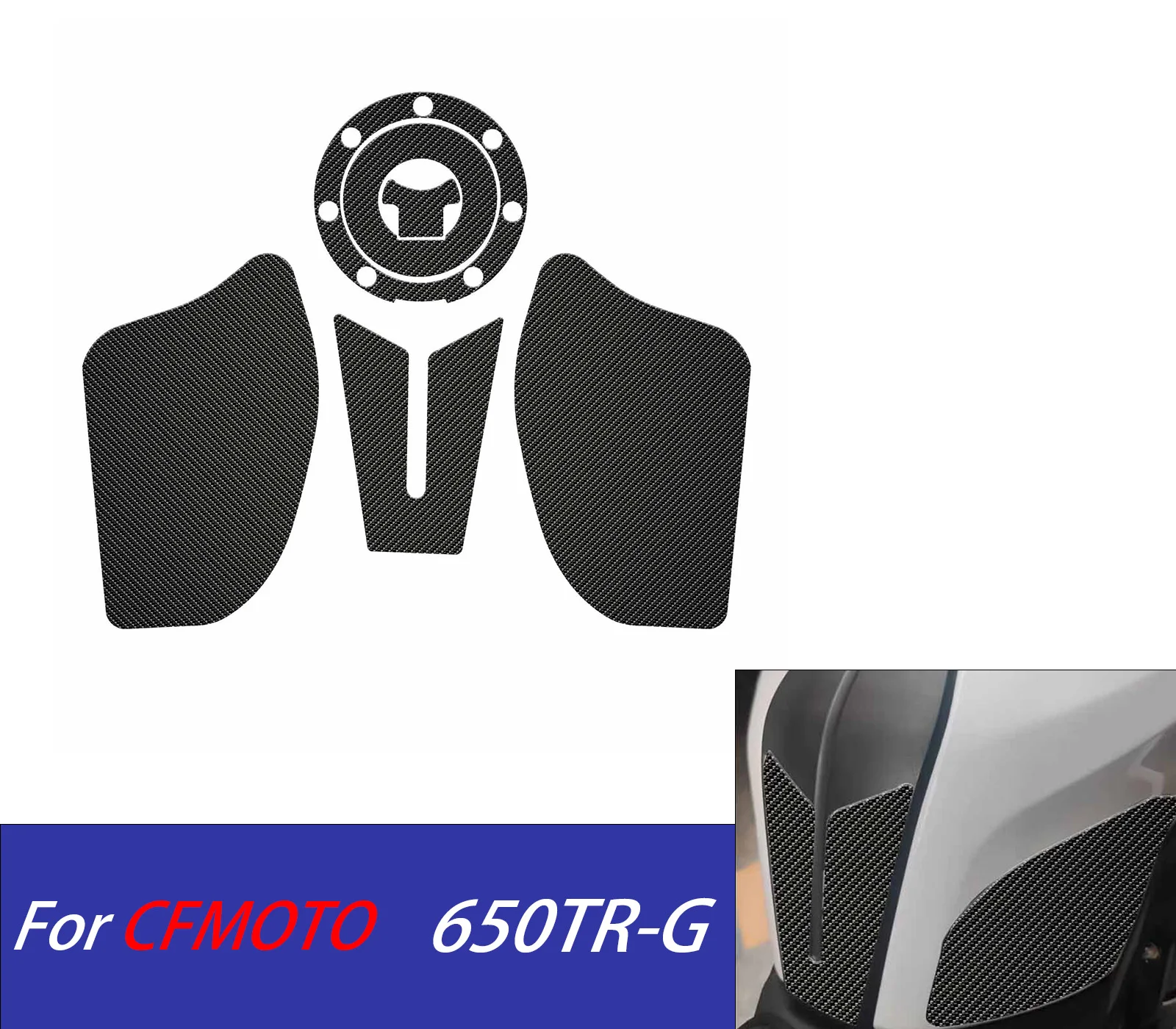 

For 650TR G Anti Slip Fuel Tank Stickers Gas Cap Oil Protect Pad For CFMOTO 650TR-G 650TRG 650 TRG TR-G Motorcycle Accessories