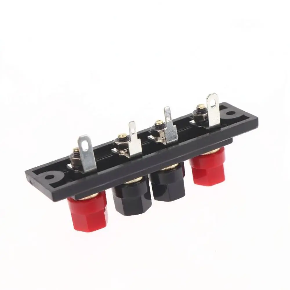 Audio Amplifier Binding Post 4 Way Terminal Connector Gold Plated For Banana Plug Home Speaker Sound System Accessory