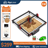 AlgoLaser DIY Kit 5W Wireless Laser Engraver 130W Leather Wood Acrylic Cutting Machine Router WIFI Laser Cutter 400x400mm Area