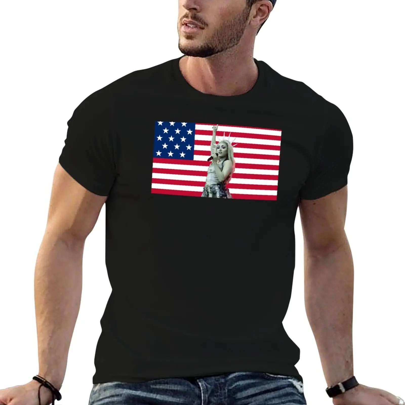 Liberty Chappell Flag T-Shirt Aesthetic clothing shirts graphic oversized t shirts for men