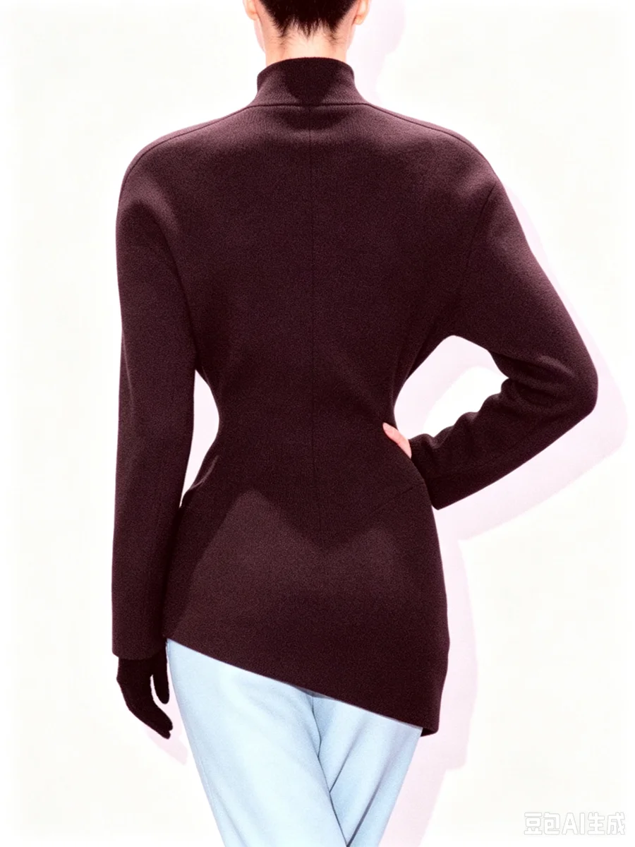 TWOTWINSTYLE Solid Spliced Button Slimming Jacket for Women Stand Collar Long Sleeve Patchwork Metal Buckle Jackets Female Style