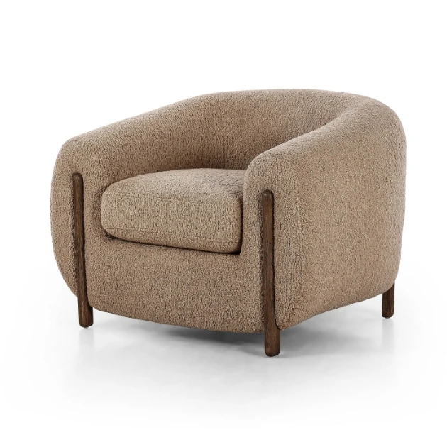 

Italian Solid Wood Sofa Chair Set Soft Fabric Leisure Chair For Living Room Club Hotel Or Hostel