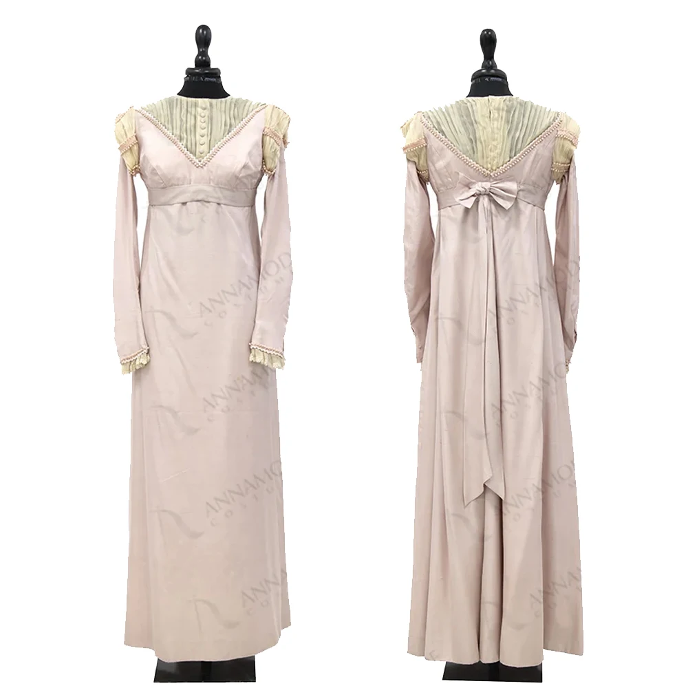 

Women's Regency Day Pink Dress Medieval Victorian Casual Jane Austen Hig Waistline Dress Renessiance Afternoon Daily Gown Dress