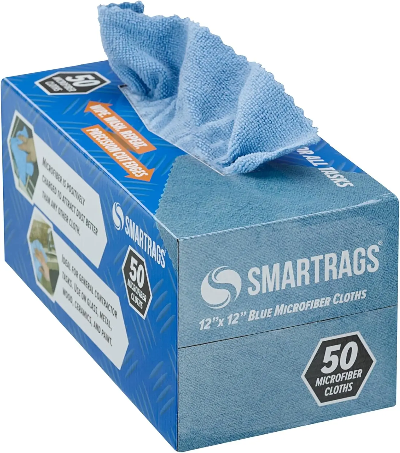 

Arkwright Smart Rags in Box - (Pack of 50) Lint Free Microfiber Cleaning Cloth, Scratch & Streak-Free