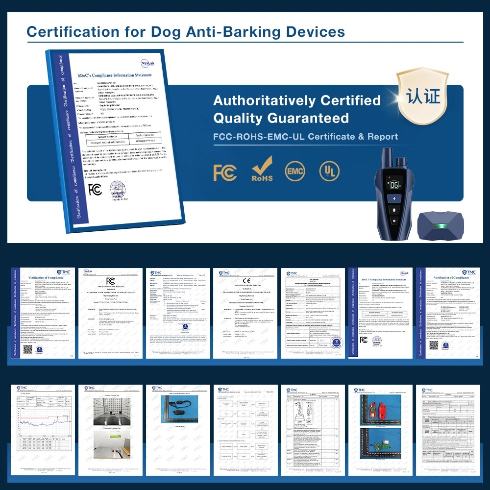 Dog Shock Collar 800m Dog Training Collar with Remote Control 3 Modes Rechargeable E-Collar For 8-120lbs Puppy Pet Behavior