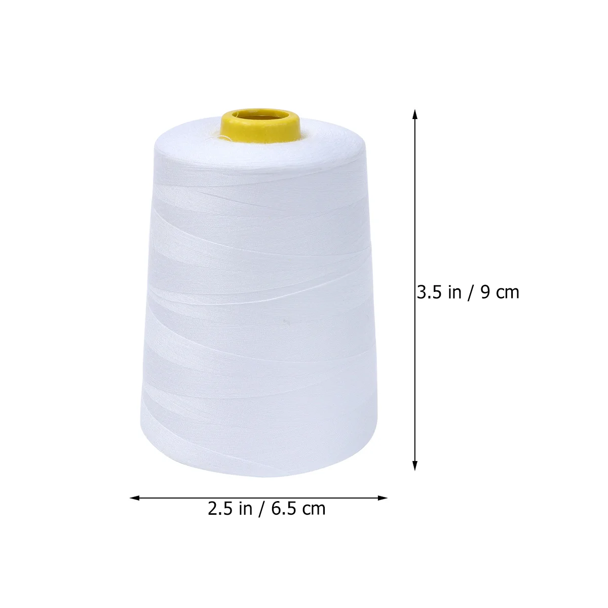 

2Pcs Durable Polyester Sewing Thread High Tensile Strength No Knots No Fade 8000 Yards Black White for Home DIY