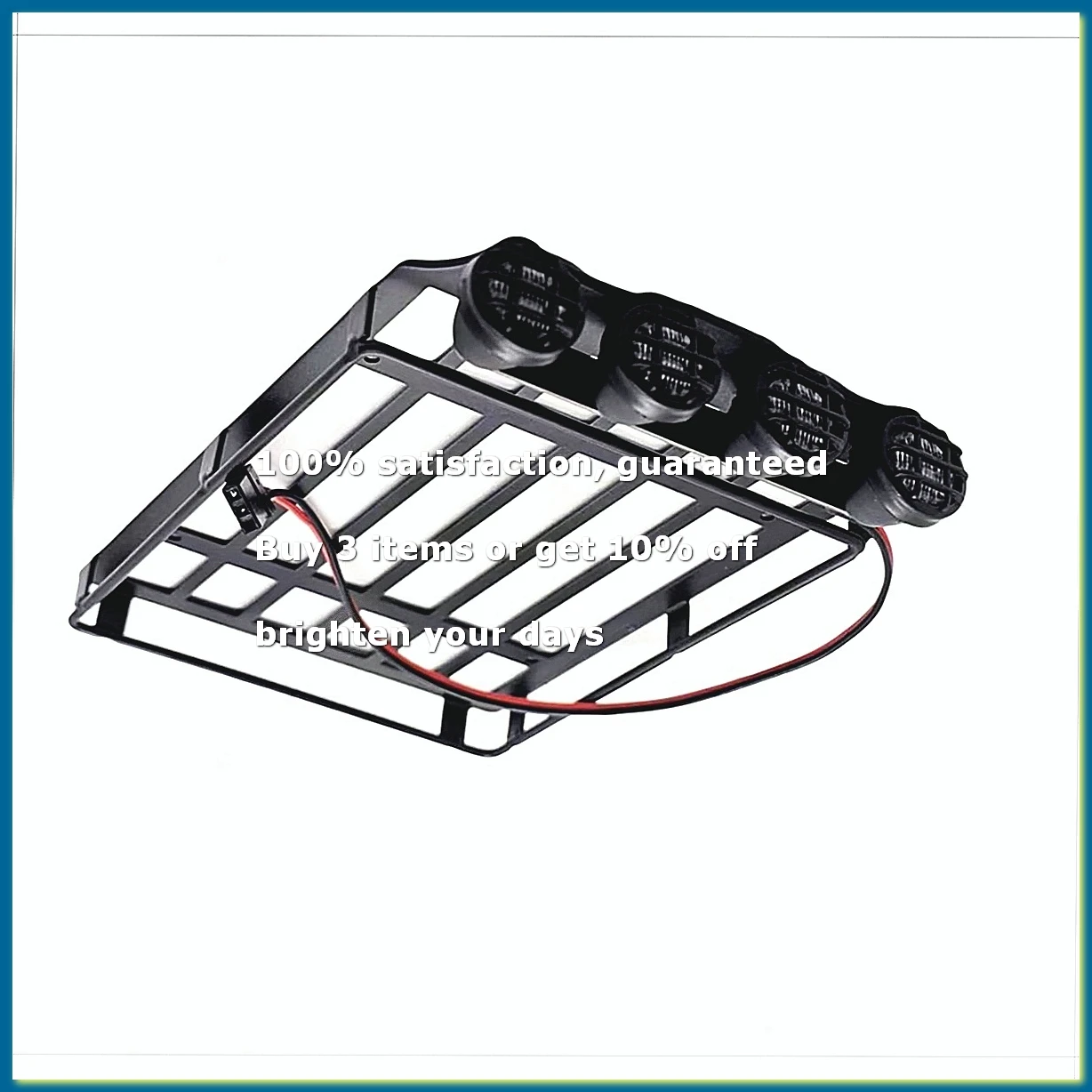 ●Universal Roof Racks Luggage Carrier Car Frame with LED Light for 1/18 C8801 RC Crawler Car Parts Round Lamp-A57M