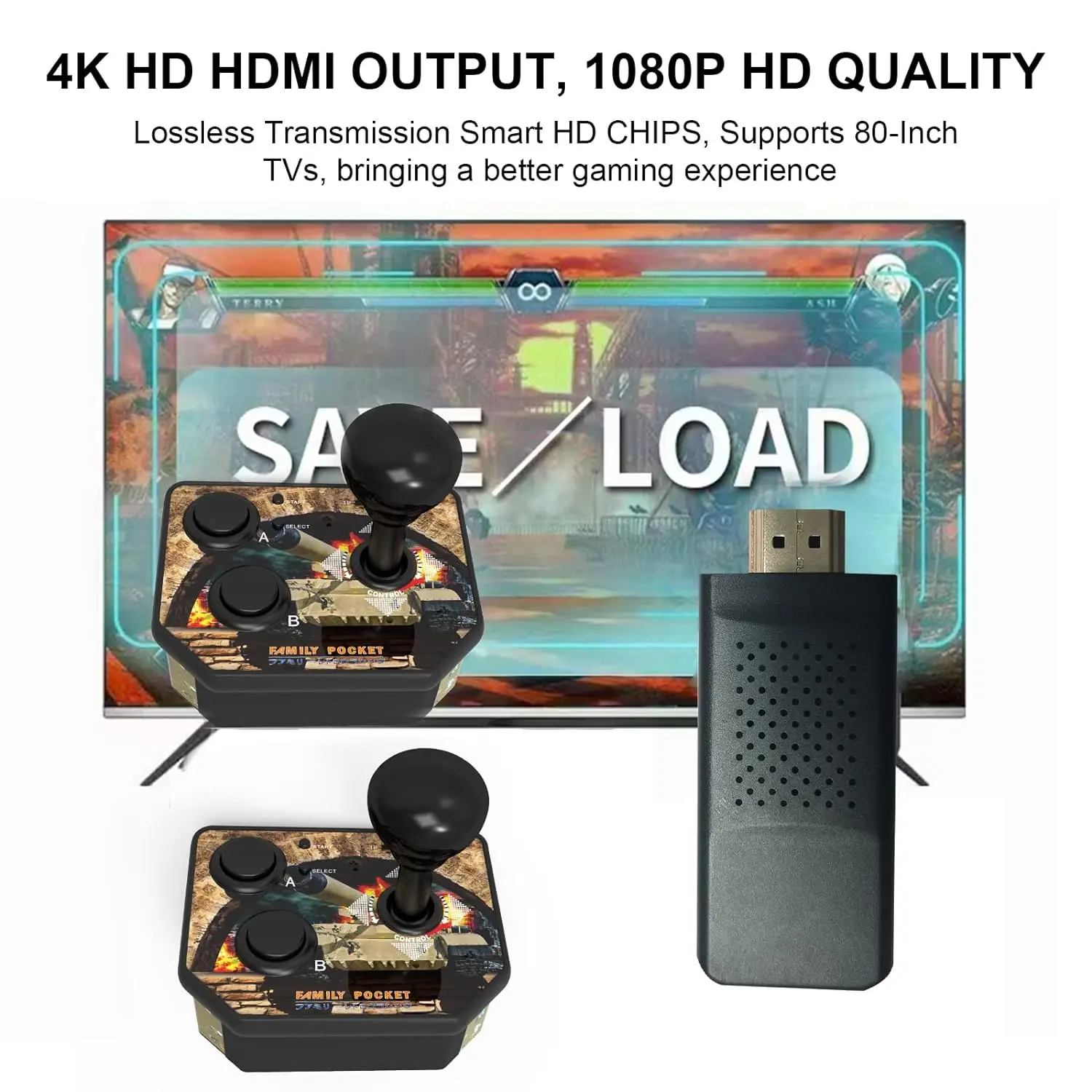 DOYO [KT507 single] nostaljik HD Joystick oyun konsolu 2024 yeni oyun konsolu 4K HDMI çıkışı TV çubuk mini PC