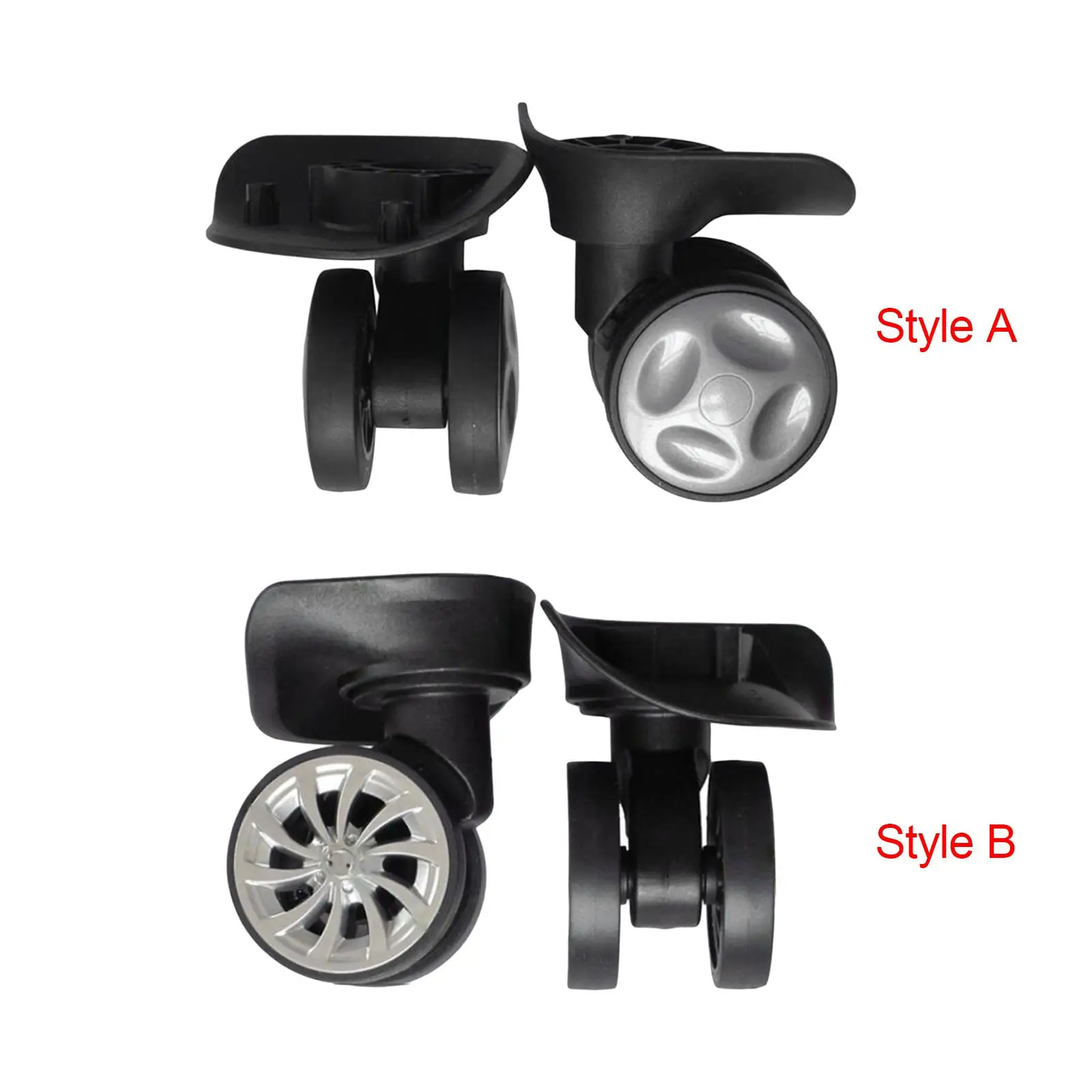 Set of 1 Pair Luggage Wheels with Swivel Functionality for Travel