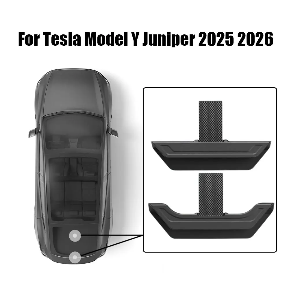 2Pcs For Tesla Model Y Juniper 2025 2026 Car Rear Trunk Rope Draw String Hook Loop Organizer Trunk Cover Handle Accessories