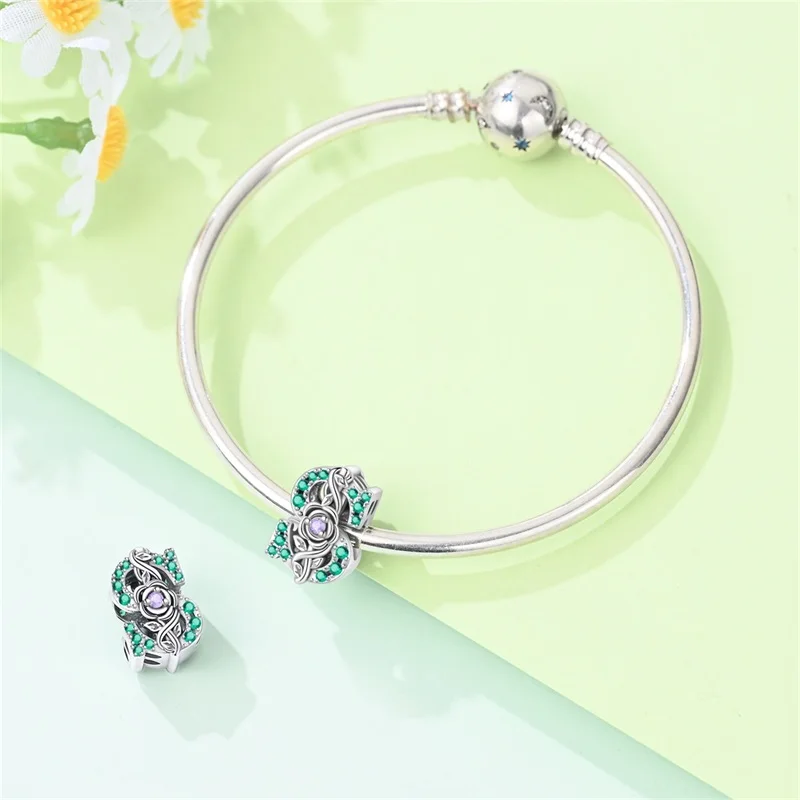 925 Sterling Silver Romantic Rose USD Charms Beads Fit 3mm Original Bracelet DIY Women Exquisite Birthday Party Jewelry Gifts