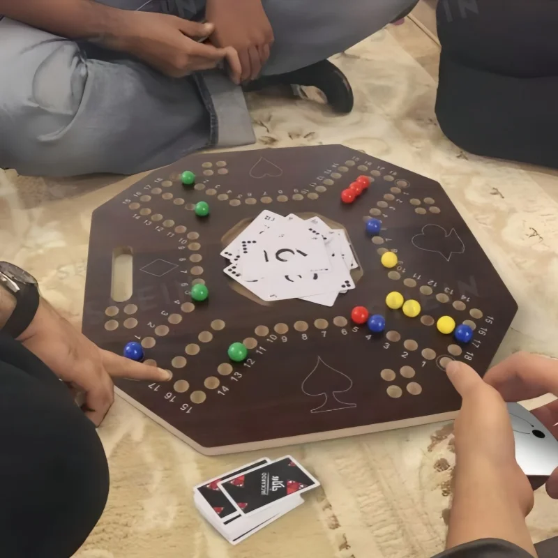 Arabic Playing Cards, Multi‑Player Fun Interactive Board with Marbles, Family Party& Holiday Gift