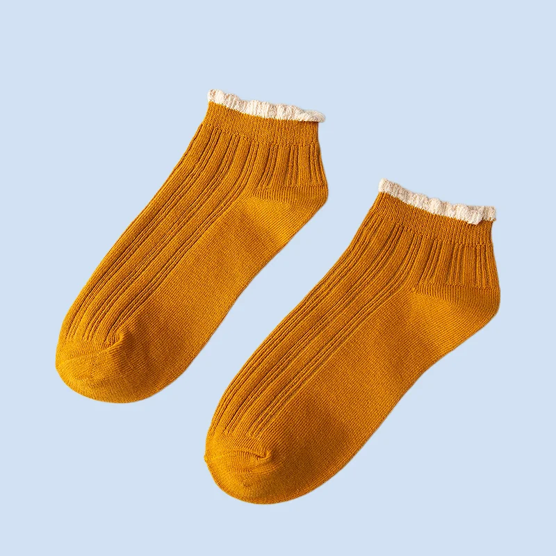 Chaussettes Bateau Minces Courtes en Dentelle pour Femme, Mignonnes, Peu Profondes, Printemps et Automne, 3/6 Paires