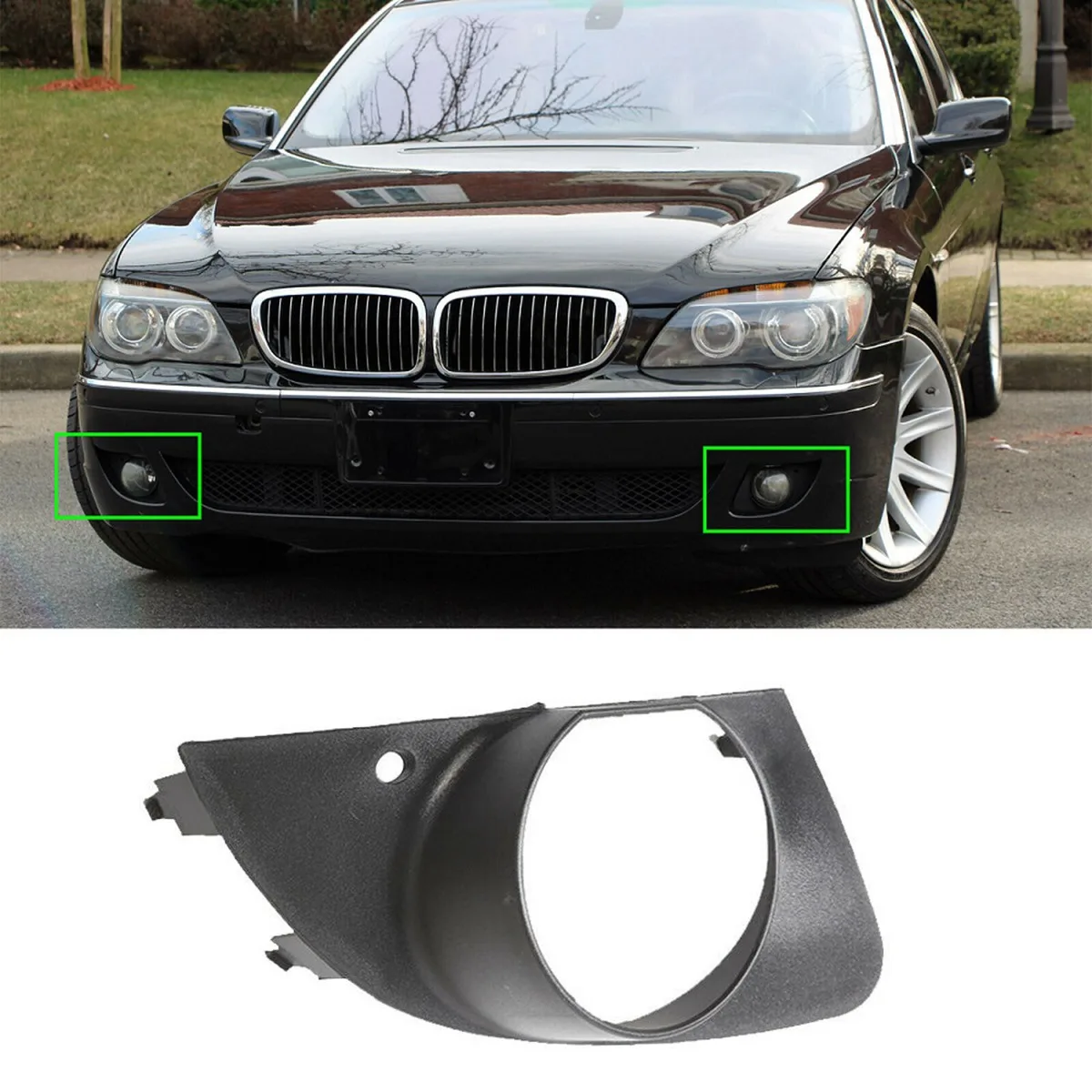 Front Bumper Fog Light Cover Frame Trim for BMW- 7 Series E65 E66 2006-2008 51117142180 Car Accessories, Right