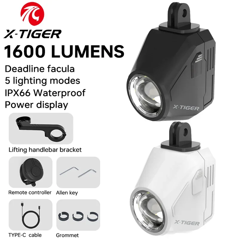 

X-TIGER BIKE LIGHT Высокая яркость Водонепроницаемый налобный фонарь Задний фонарь для переноски TYPE-C MTB Road Bike Light Аксессуары для велосипеда