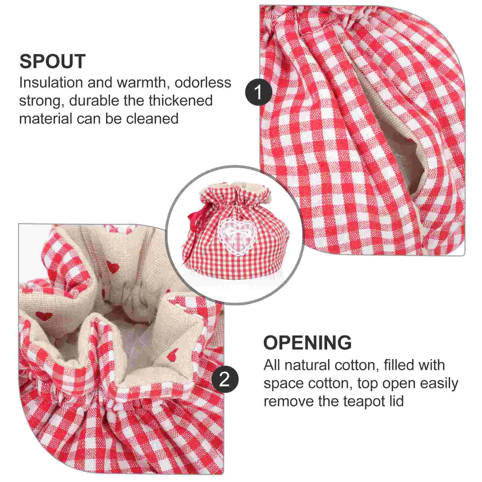 Teapot Dust Cover Water Kettle Outdoor Sleeve Drawstring Warmer for Home Household Bottle Cotton Insulated Portable