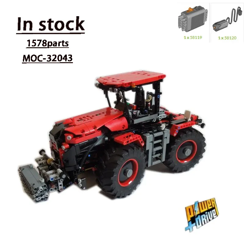 

MOC-32043RC Agricultural Tractor Compatible with 42054 Assembly Splicing Building Block ModelKids Birthday BuildingBlocksToyGift