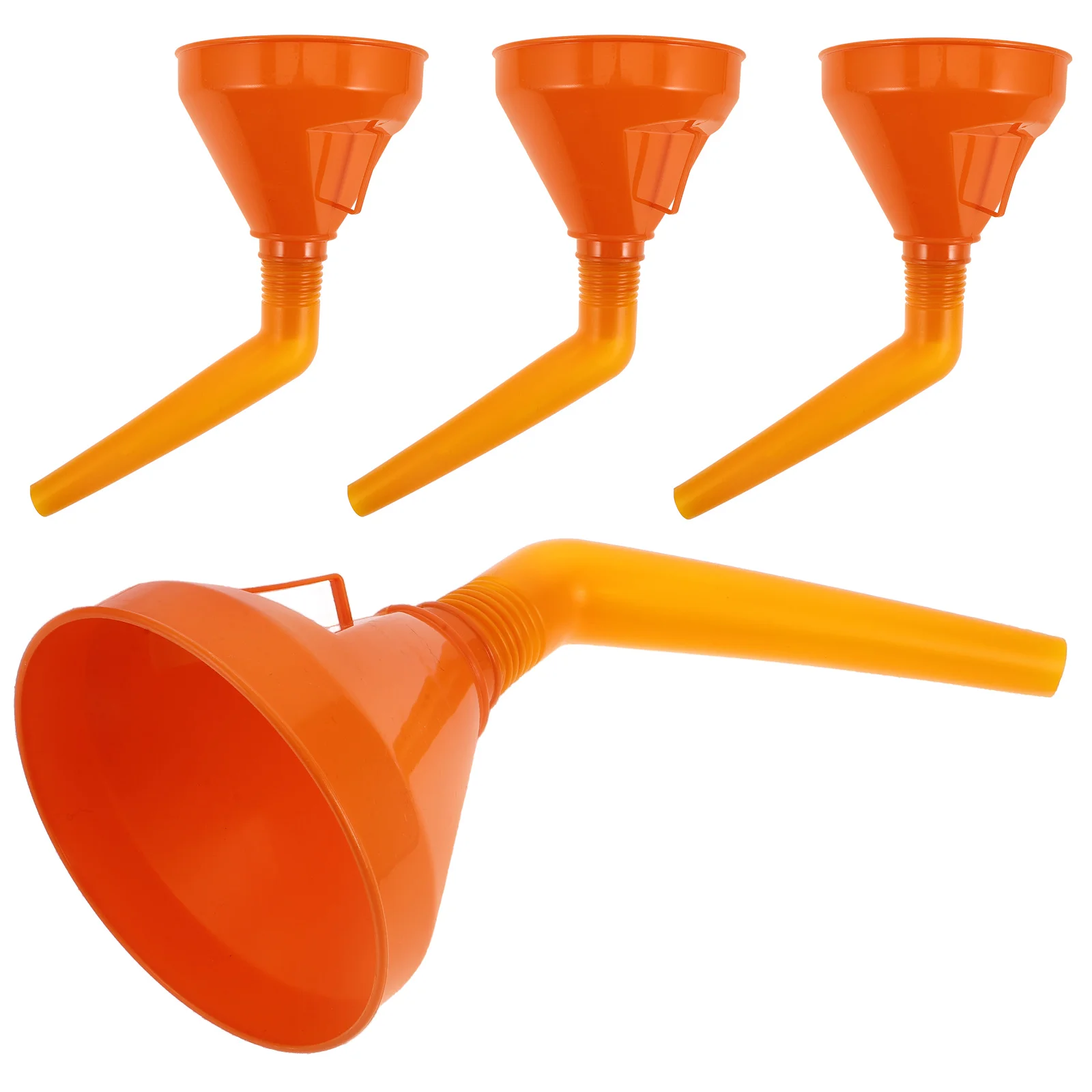 

4pcs Plastic Fuel Funnel For Car Motorcycle Long Handle Engine Oil Liquid Transfer Automotive Fluid Funnel Wide Mouth