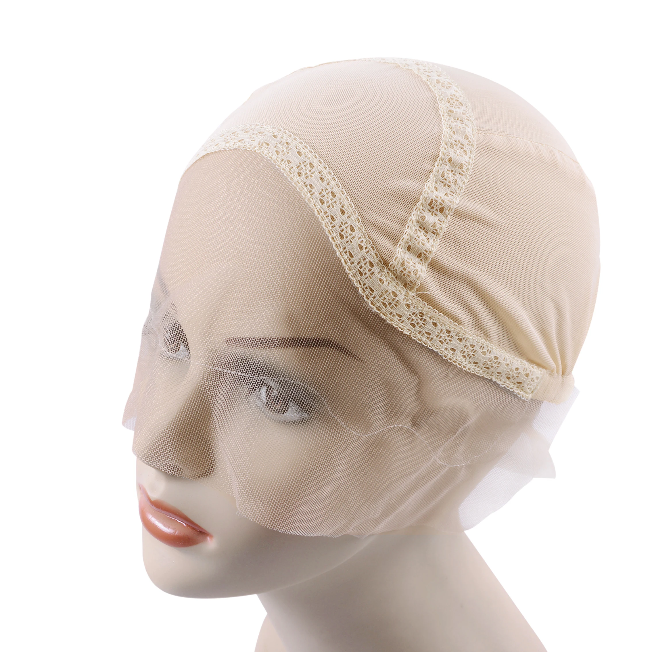 조정 가능한 스트랩이있는 가발을 만들기위한 1 PC 레이스 프론트 가발 모자 여성용 Glueless Weaving Cap 가발 모자