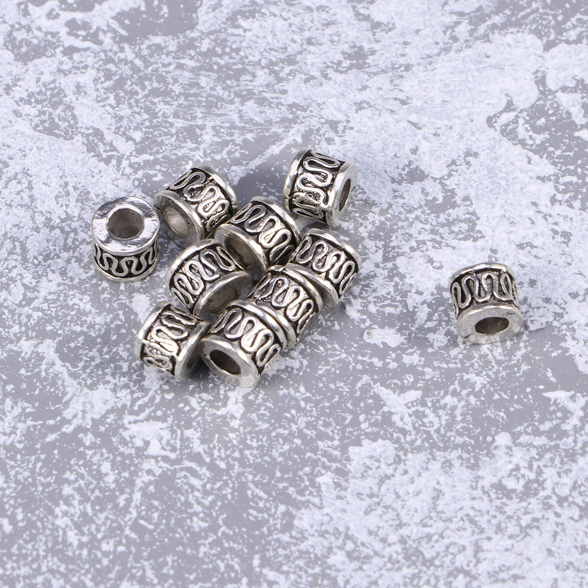 

60Pcs Hair Cuffs Alloy Engraved Dreadlock Braiding Beads Hair Decoration Accessories Braid Rings Festival Party