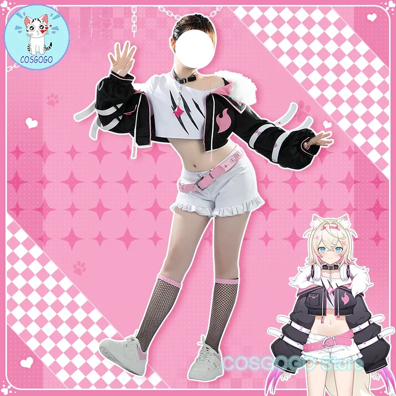 COSGOGO [Customized] NIJISANJI Vtuber Hololive EN Advent Mococo Abyssgard Cosplay Costume Halloween women New Suit Uniform