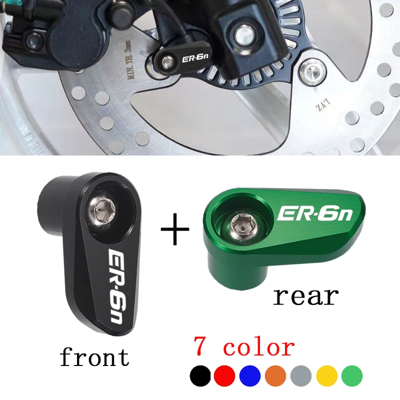 

For Kawasaki Ninja ER-6N 2006-2025 ER6N ER 6N Motorcycle CNC Aluminum Front Rear wheel ABS Sensor Guard Protection Accessories