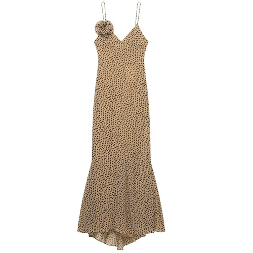 Imagen 2 del producto HXAO-vestido de lunares para mujer, Vestidos de noche de verano 2025, vestido largo bohemio Floral con cuello en V, sin mangas y espalda descubierta