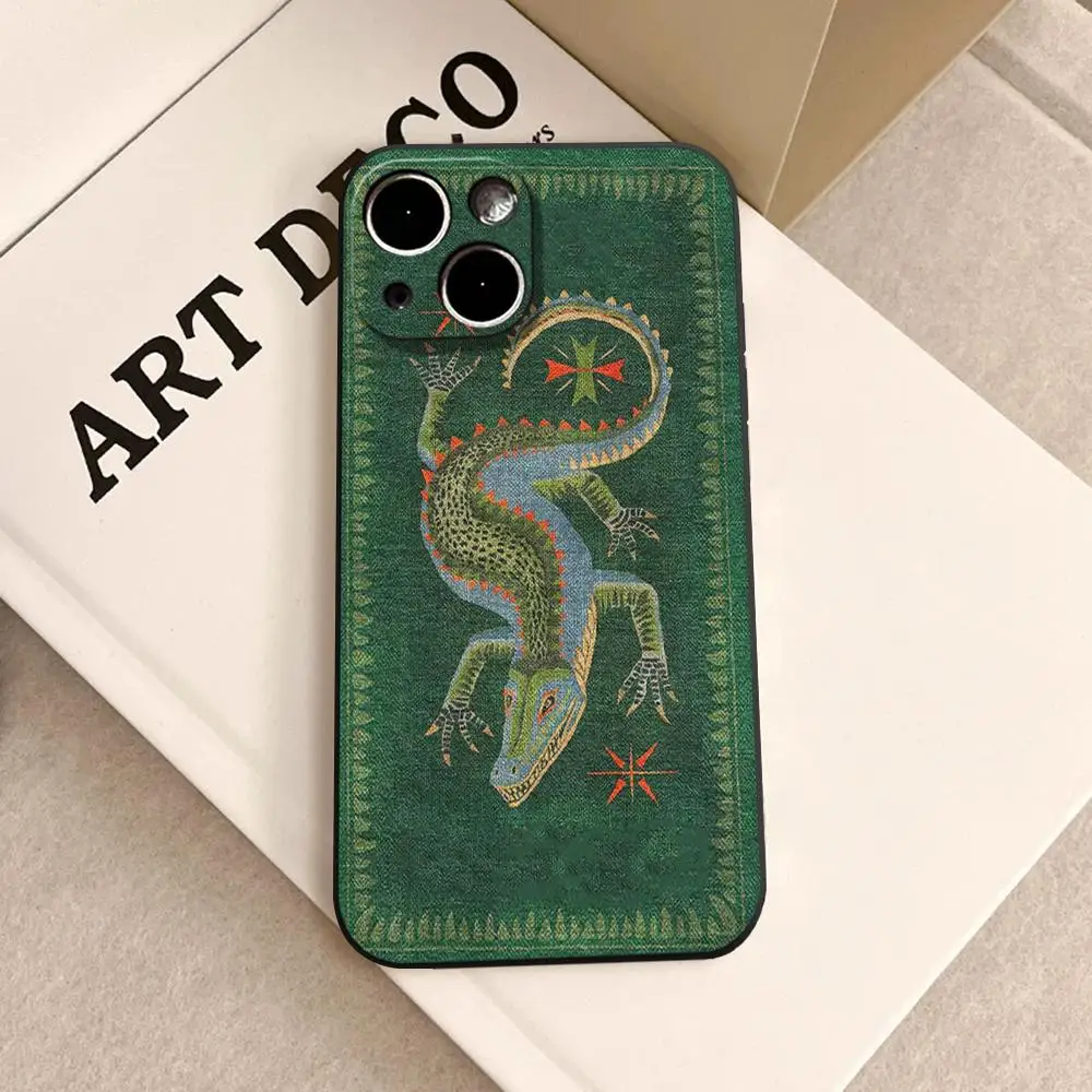 

Mythical Lizard Tapestry Phone Case For iPhone 17 Air 16 15 14 Plus 13 12 11 Pro Max 16e Shockproof HD Clear Back Cover
