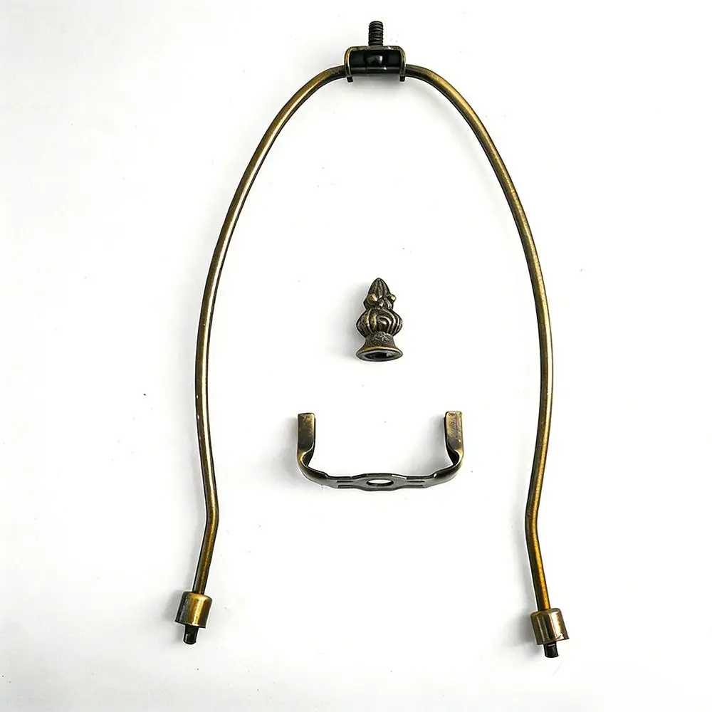 

Decorative Bronze Finish Lamps Harp Kit Universal DIY Lamp Shade Support Harp Standard Shade Bracket Floor Lamp