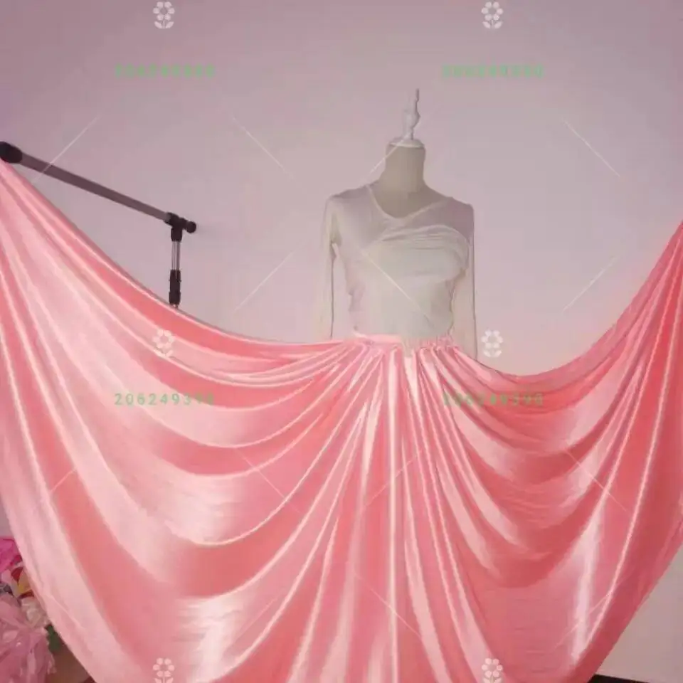 

Glossy Ice Satin Silk Sexy Women High Waist Long Skirt Yoga Sleeping Loose Bottoms Dress