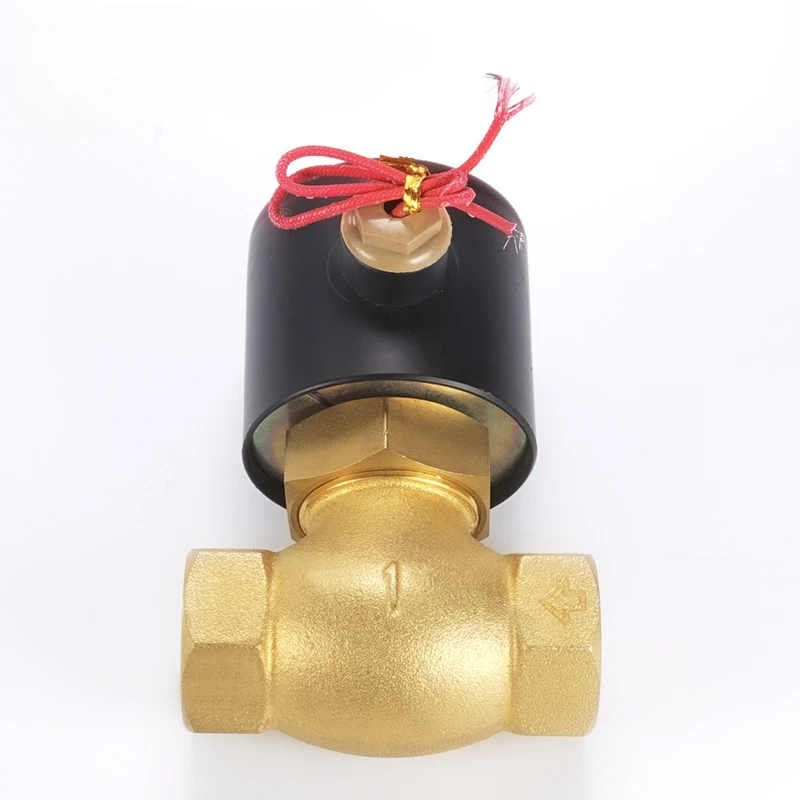 2 Position 2 Way US 08/10/15/20/25/35/40/50 Brass/Stainless Steel High Temperature Steam Solenoid Valve N/C AC220V DC24V