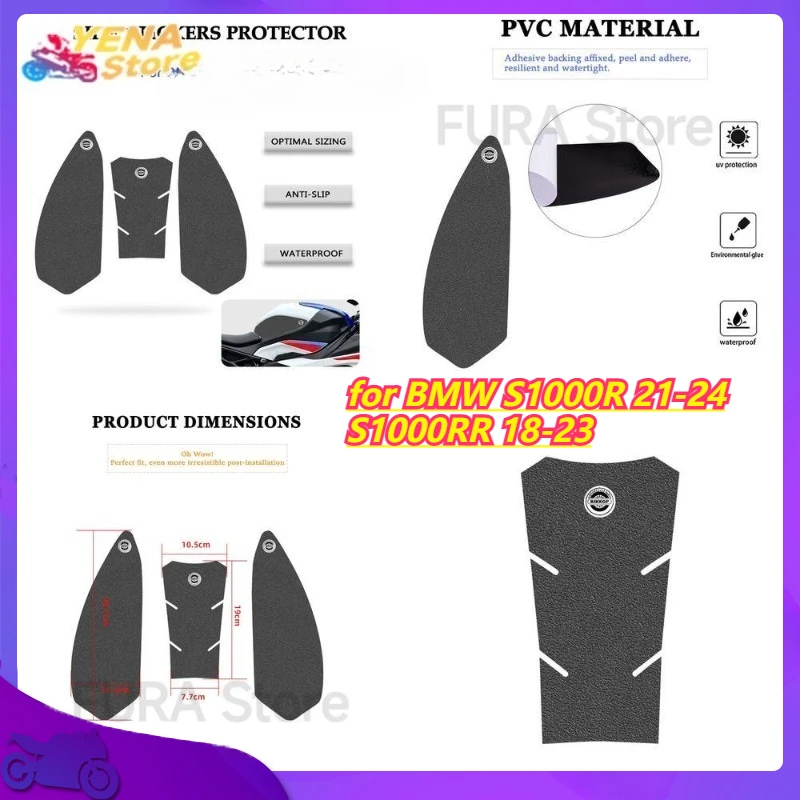 

Motorcycle Fuel Tank Sticker for BMW S1000R 21-24 S1000RR 18-23 Body Decal Slip Resistant Durable
