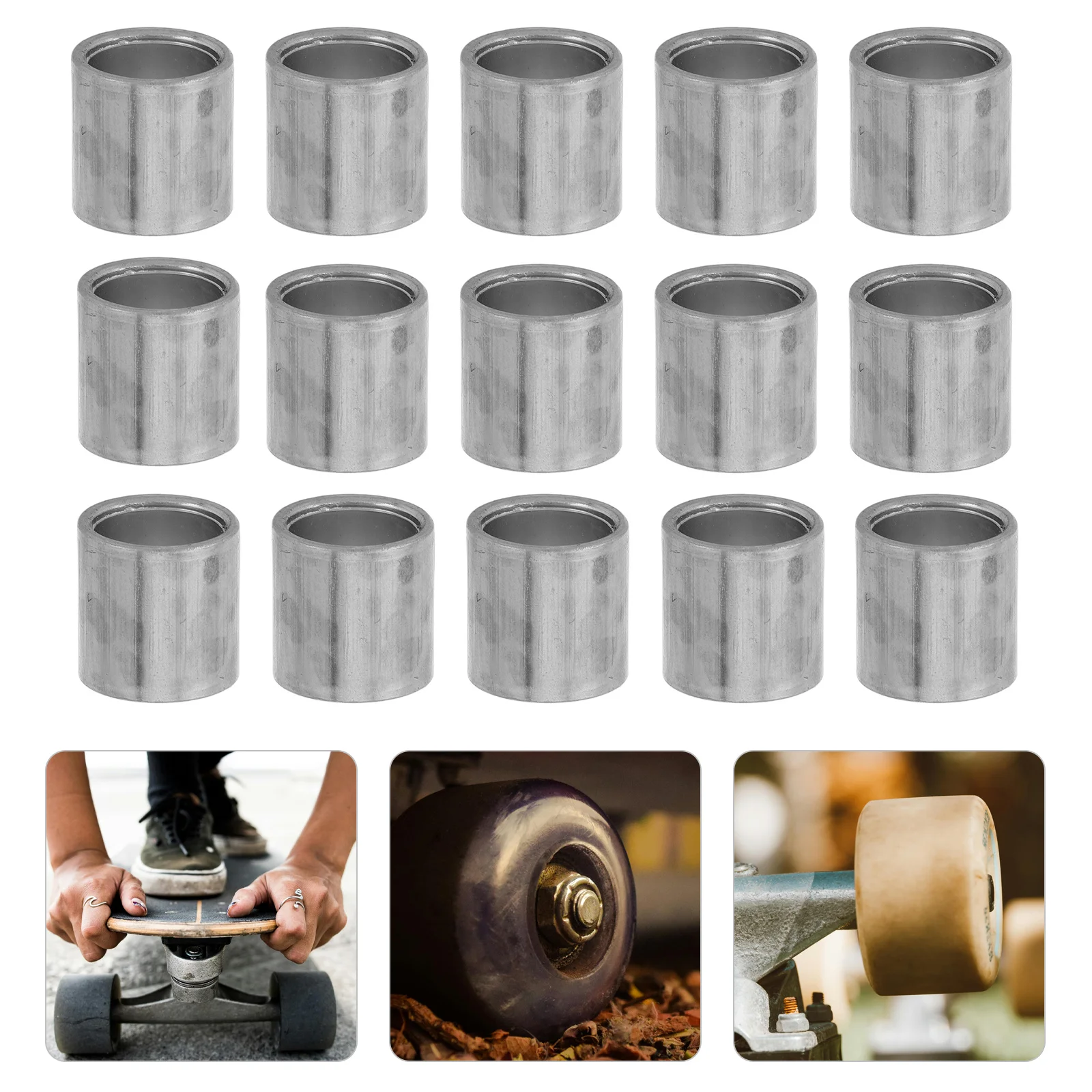 50Pcs Skateboard Bearing Sleeves Retainers Wheel Stabilizers Precision Smooth Rotation Accessories Full Complement Bearing