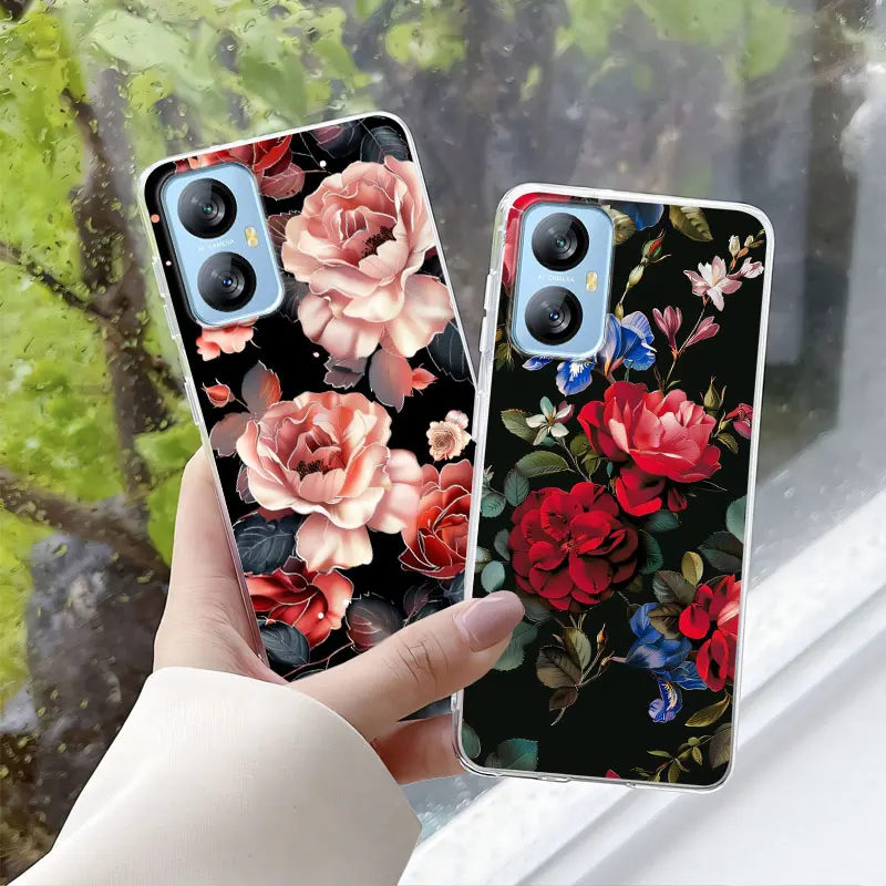 For Blackview A52 Pro A55 Case New Fashion Floral Astronaut Soft Silicone TPU Phone Case For Blackview A55 A52 Back Cover Fundas