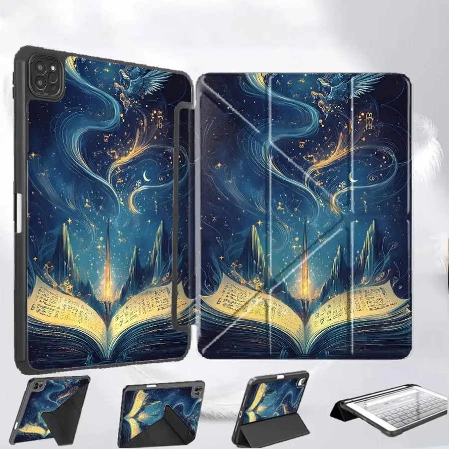 

Чехол-подставка для планшетов iPad Air 4/5, M3/M2/M4, 11 дюймов, Mini 6/7, Pro 2025, Pro 11-го/10-го/9-го/8-го/7-го поколений, 12.9 дюймов, A Magic Book