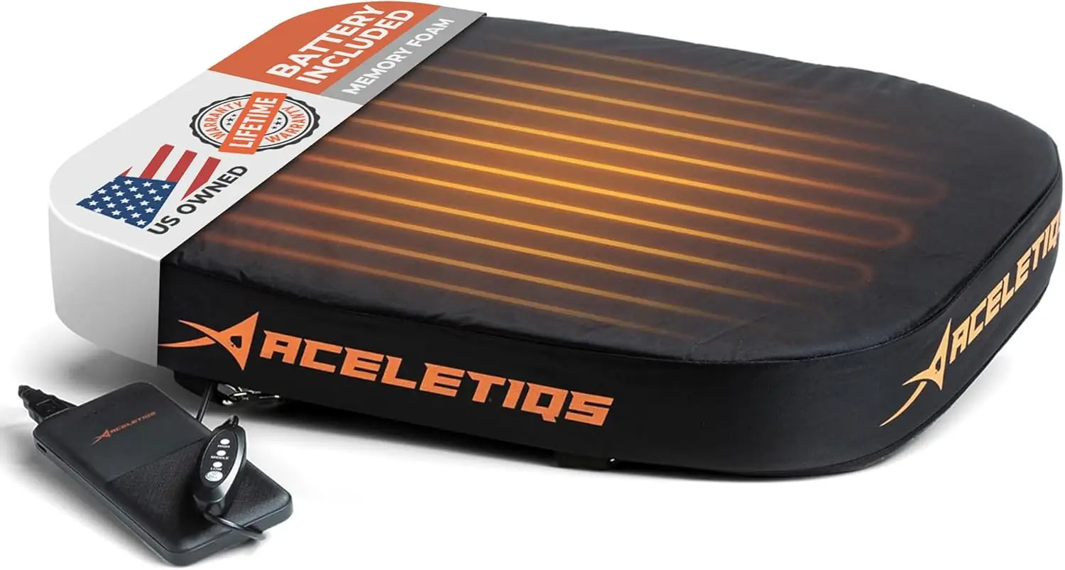 

Портативная подушка для сиденья с подогревом и USB-питанием, идеально подходит для стадионов, офисов, кемпинга и использования на открытом воздухе