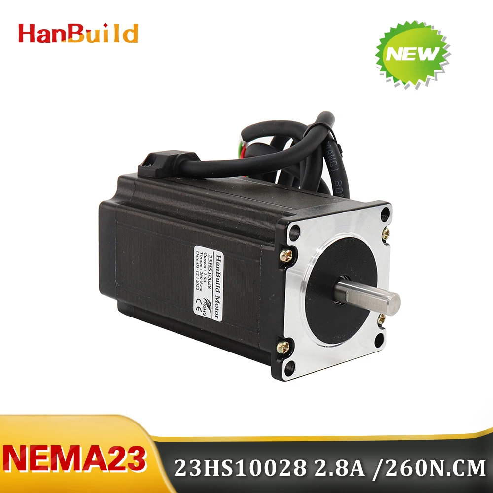 hanbuild-nema-23-stepper-motor-23hs10028-8mm-dual-shaft-57bygh-28a-260ncm-for-3d-printer-and-cnc-milling-machine-57-step-motor