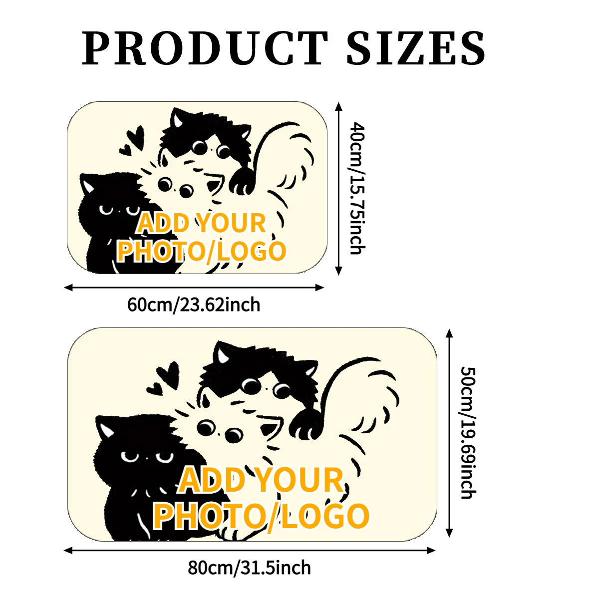 1pc Personalized Diatomaceous Mats Bath Mat with Photo & Logo, Custom Diatom Mud Quick-Dry Floor Mat, Ideal for Home Decor