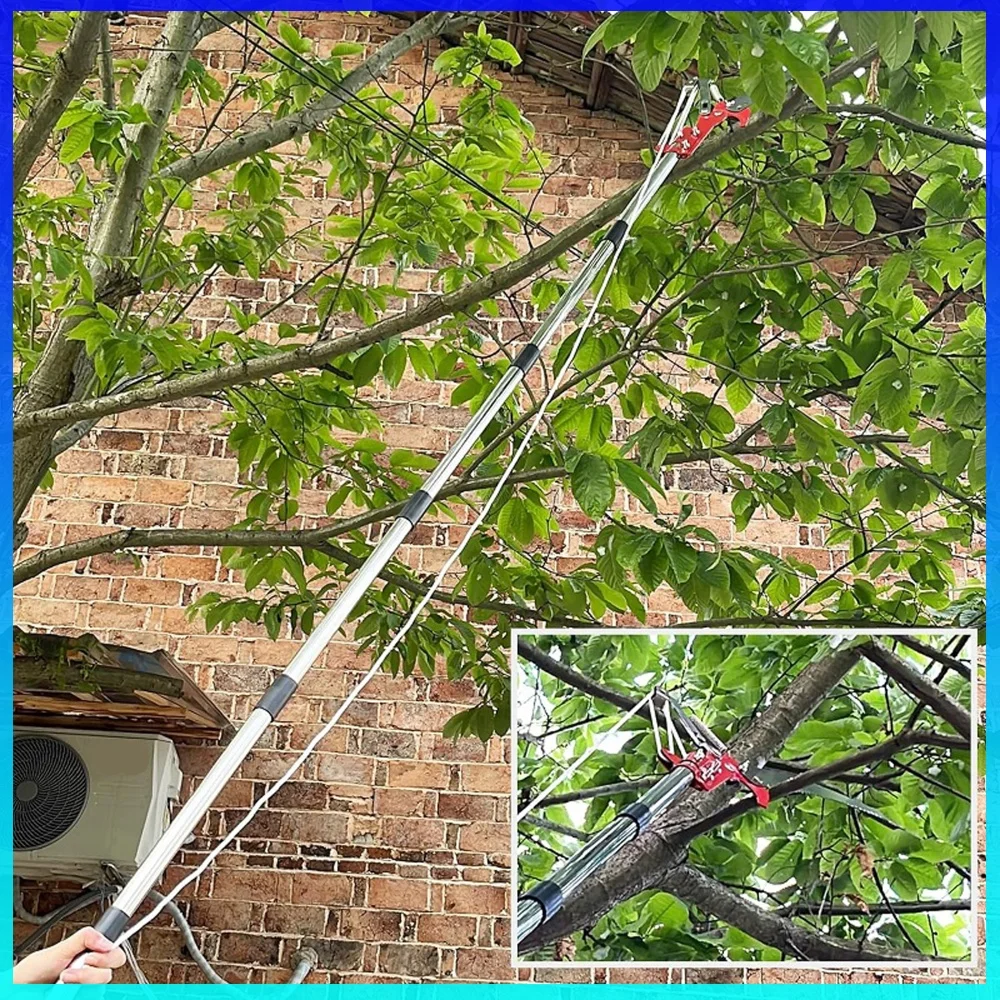 

13ft Fruit Tree Plant Scissors with Handle Telescopic Pruning Shears for Trees Branches Cutting and Fruit Picking