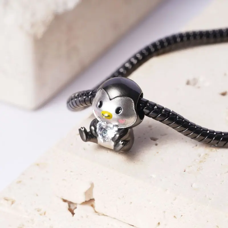 New Silver 925 Charms Penguin Bear Horse ciondola Charm bead Fit braccialetto Pandora originale gioielli fai da te per le donne