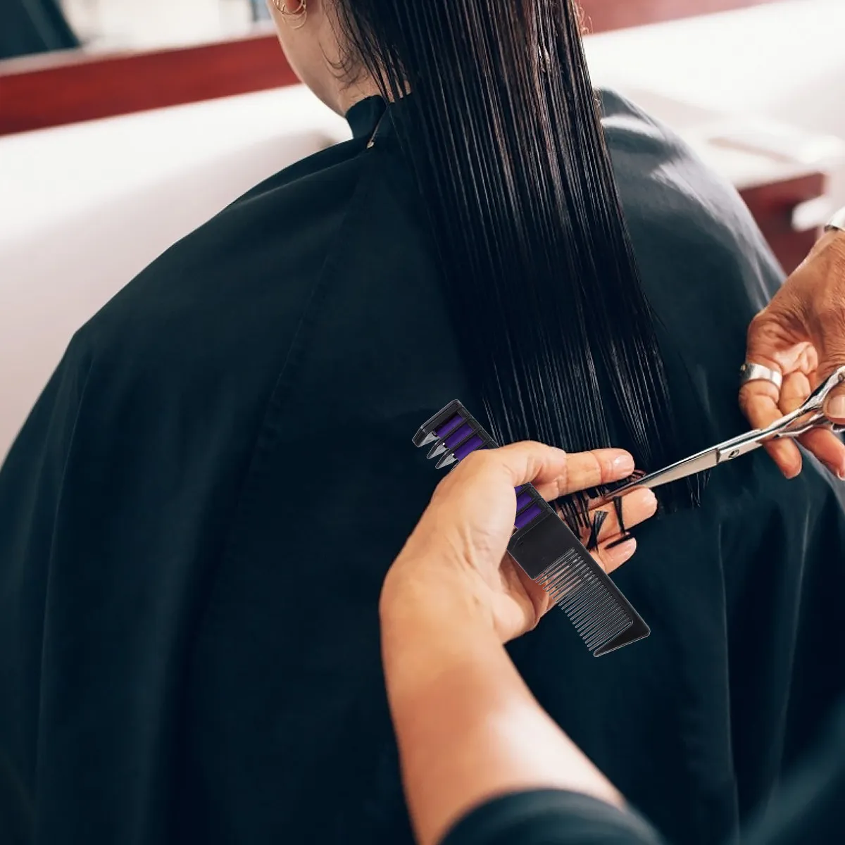 

Hair Chalk Set Hair Dye Comb Hair Coloring Comb Hairdressing Comb Salon Hair Dye Comb