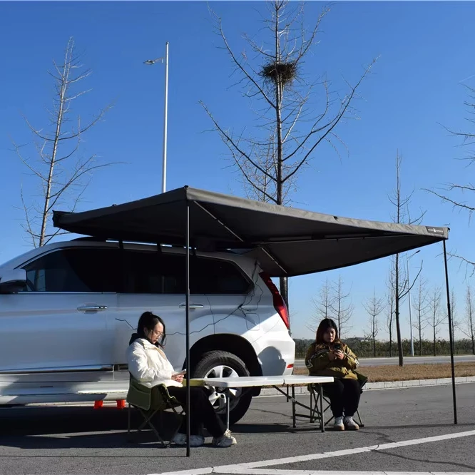 درع الطقس العلوي مقاوم للماء ومحمي من الأشعة فوق البنفسجية 270 ° مظلة خارجية مضيئة بإضاءة LED #3