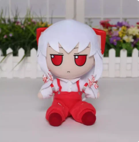 

Anime TouHou Project Fumo Fujiwara no Mokou Cosplay 20cm Cute Figure Sitting Girl Kawaii Pillow Lovely Gifts