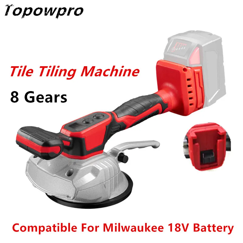 

Tile Tiling Machine Suitable For Milwaukee 18V Battery Cordless Wall Floor Tiles Laying Vibrating Tool Vibrator Suction Cup