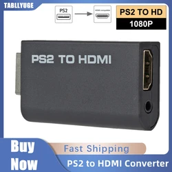 Konwerter PS2 na HDMI konwerter 1080P Full HD Adapter interfejsu transmisji wideo konsola do gier na projektor telewizyjny HD