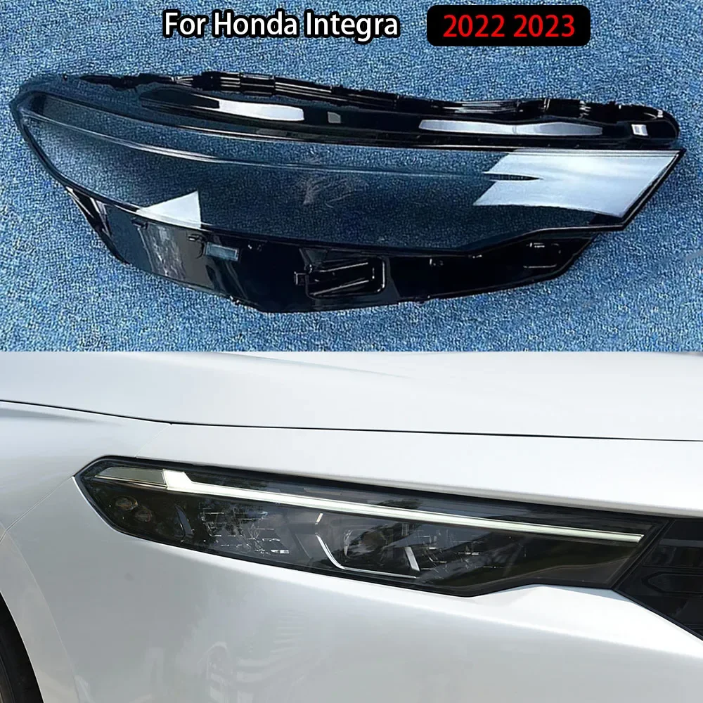 

For Honda Integra 2022 2023 Car Headlamps Cover Lens Headlights Shade Transparent Lampshade Plexiglass Shell Replace Housing