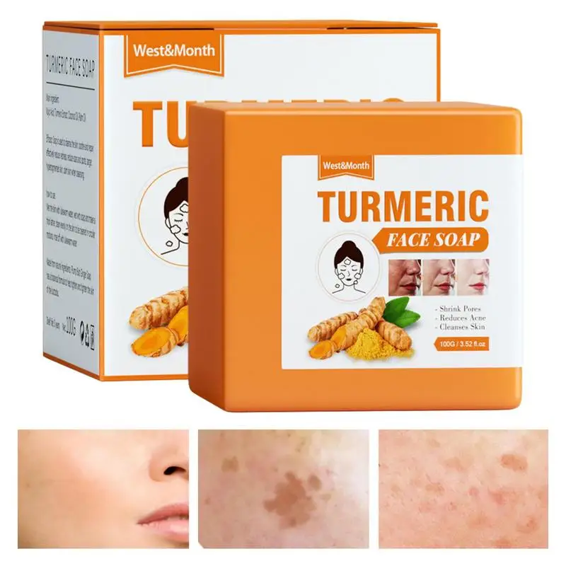 100g turmeric soap Bar Body Cleaning Lightening Dark Underarm Leg Body Cleansers Brightening Face Soap Tender Skin Care Beauty